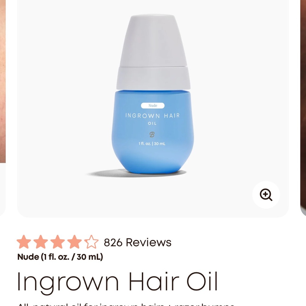BRAND NEW ✨ highly rated bush balm ingrown hair oil all natural in nude 💫